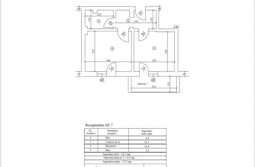 Apartament 2 camere, 37 mp, cartierul Veteranilor - zona Parc - 2