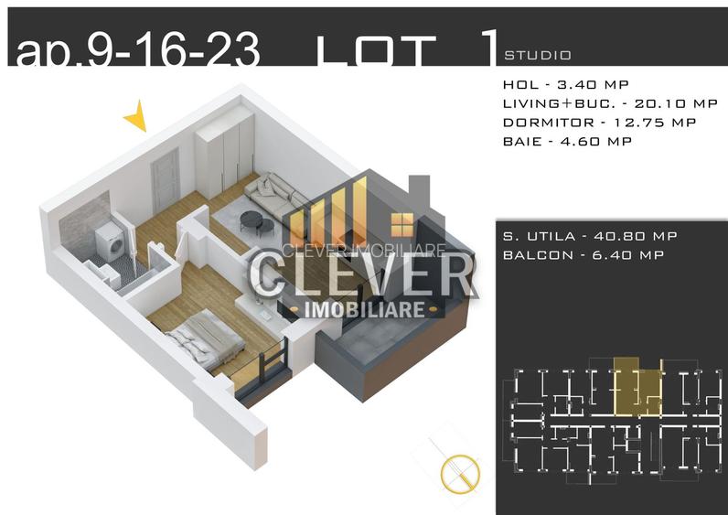 Apartament 2 camere, Oferta Parcare, Comision 0%, Pallady - 2