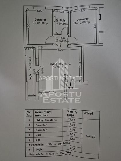 Apartament cu 3 camere, semidecomandat, in Dumbravita - 5