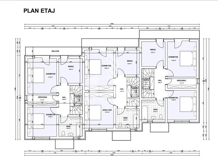 Triplex la gri, teren 284mp, pompe caldura, zona Plopi - 2