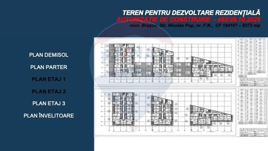 Teren dezvoltare rezidențială 8,272mp Brasov/AUTORIZATIE DE CONSTRUIRE - 8