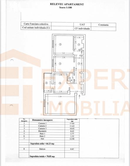Apartament 3 camere de vanzare, situat in zona Tomis III - 3