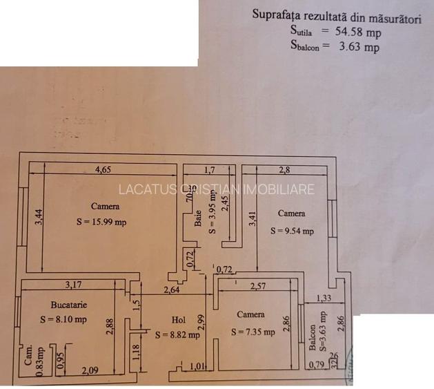 EXCLUSIVITATE APARTAMENT 3 CAMERE SEMIDECOMANDAT CONFORT 1 ZONA INEL 2 - 12