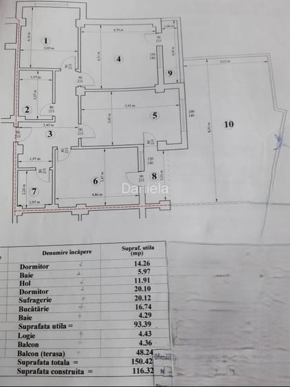 Închiriez apartament spatios renovat 3 camere, 150 mp, terasa de vara imensa - 16