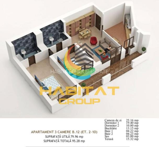 Apartament 3 camere Nou Mihai Bravu Lux Ultrafinisat complet mobilat - 14