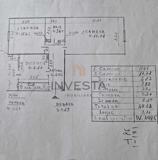 Apartament 2 camere | Etaj Intermediar | zona Intre Lacuri