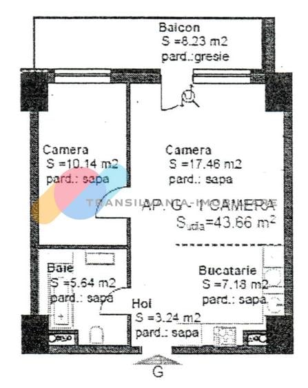 Apartament 45mp, balcon, Viva City
