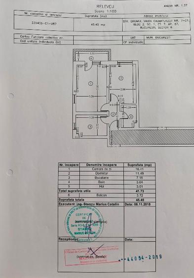 Apartament cu 2 camere, decomandat, etaj 7/8, an construcție 2018