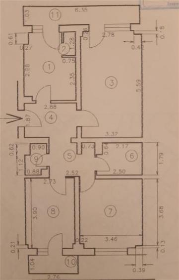 Ultracentral! Ap.3 cam, Calarasi, conf 1, etaj intermediar