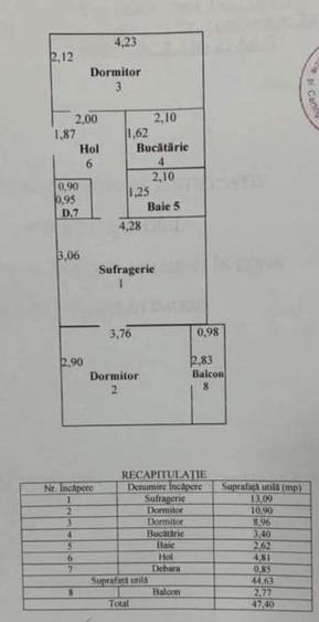 Apartament 3 camere Micro 19 CT bloc aproape de bulevard