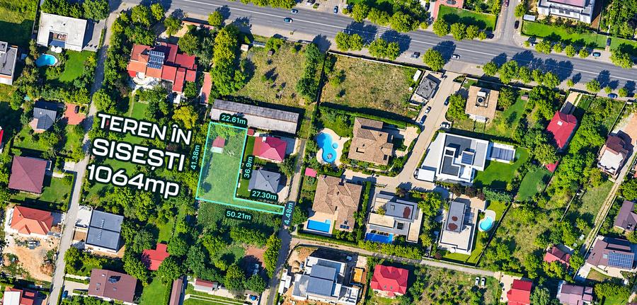 Teren intravilan | Sisesti | 1.064 mp | POT 20% | CUT 0,4 | P+2/10 m