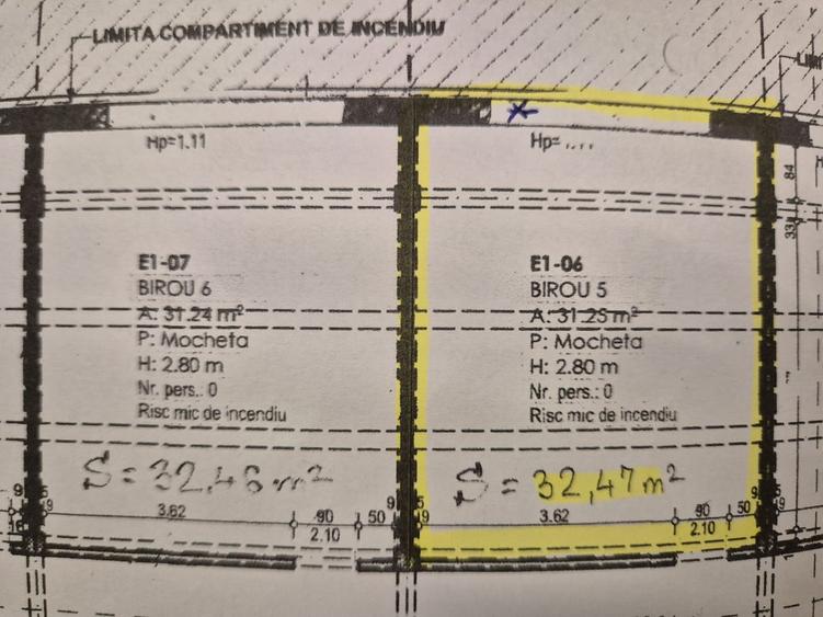 Comision 0 - Spații birouri libere, zonă centrală