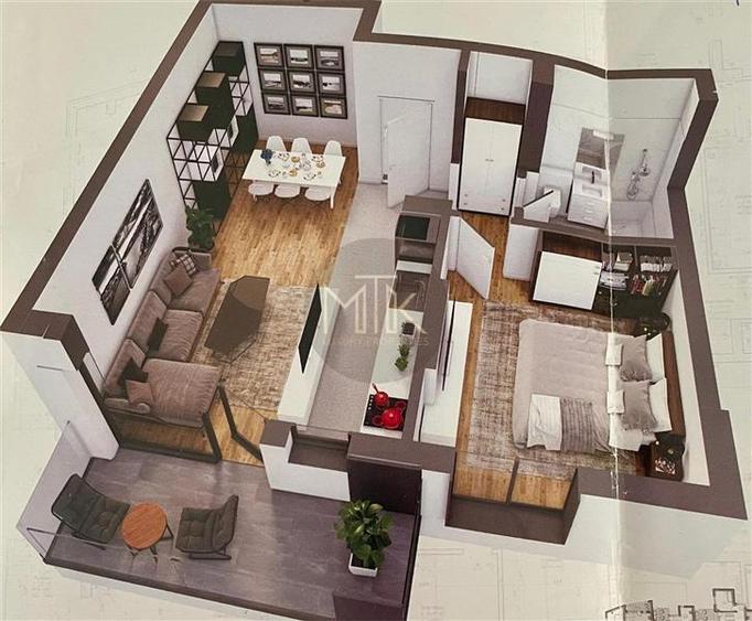 Atlas Residence | Apartament 2 camere lux, Mobilat & utilat | 1Loc parcare