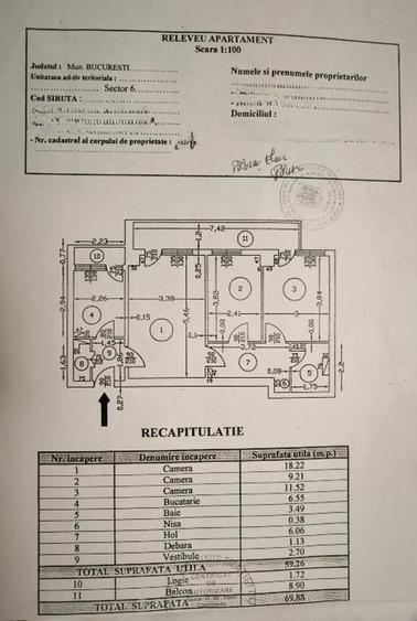 Apartament 3 camere Renovat | Anvelopat | 2 Balcoane Inchise Stradal Comision 0