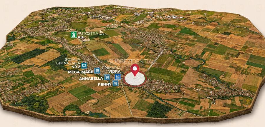 Teren intravilan de vânzare – 1.562 mp | Strada Câmpului, Comuna Vidra - 2