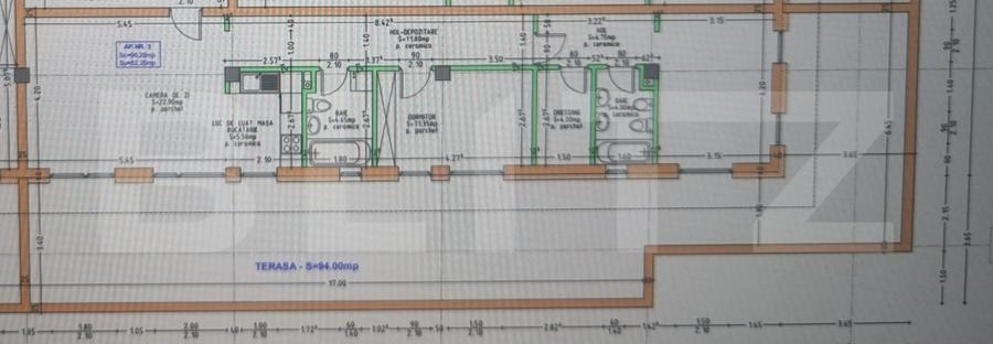 Penthouse modern, 81.25 mp, terasă generoasă, zona Nord Est
