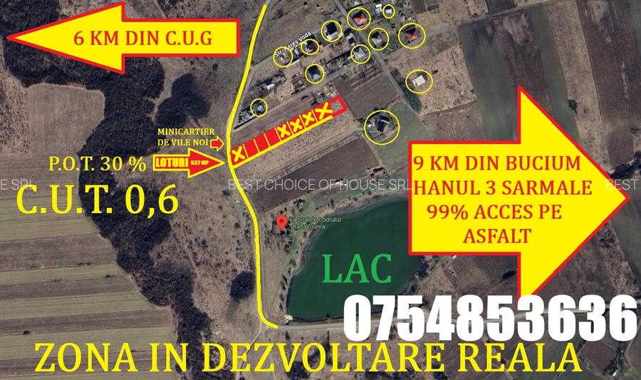 BUCIUM-6 KM DIN IASI , lac natural aproape , 632 mp =16000 euro ,ZONA DEOSEBITA - 3