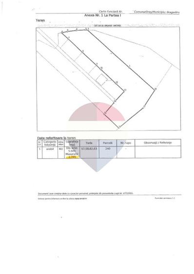 Vanzare teren intravilan 4,765mp Bragadiru, A0