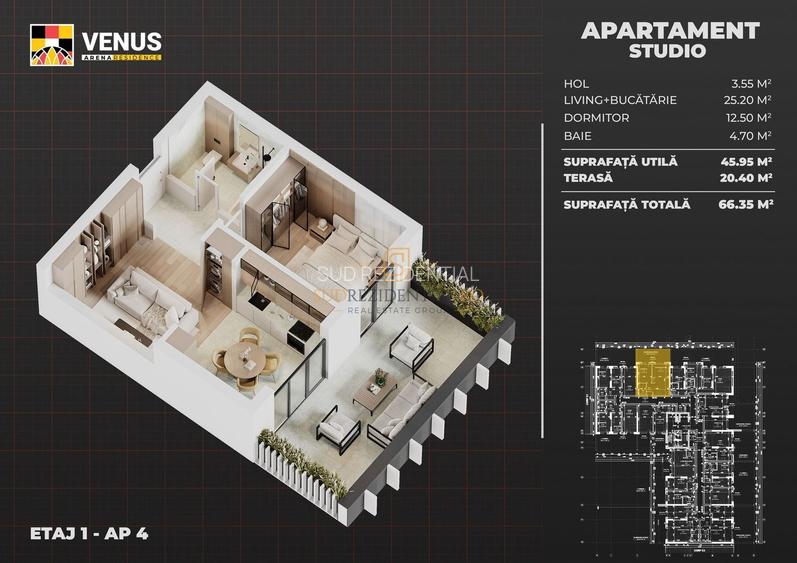 Apartament modern cu 2 camere si terasa - Metrou Aparatorii Patriei - 1