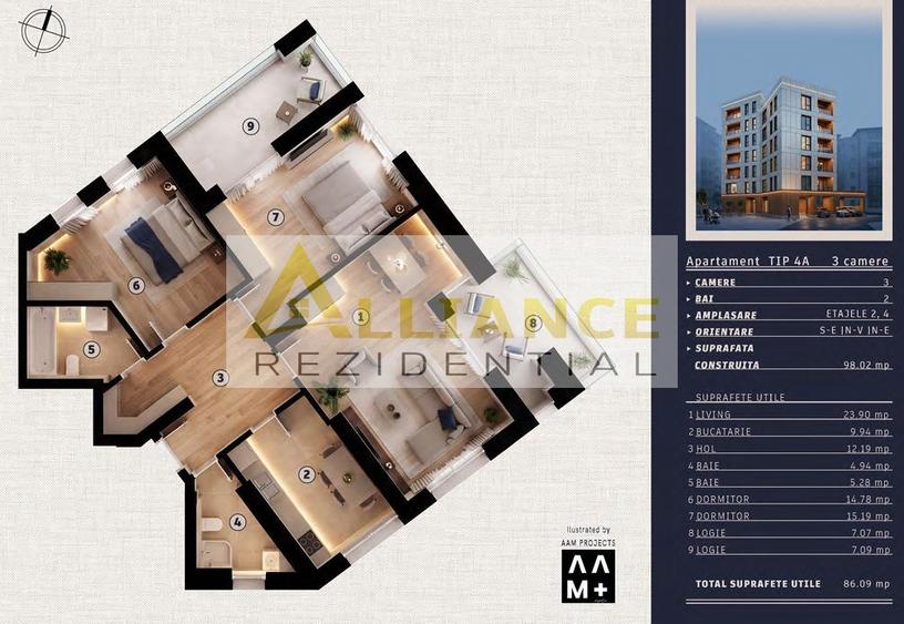 [TINERETULUI] Apartament 3 camere - 2 bai | 100 MP