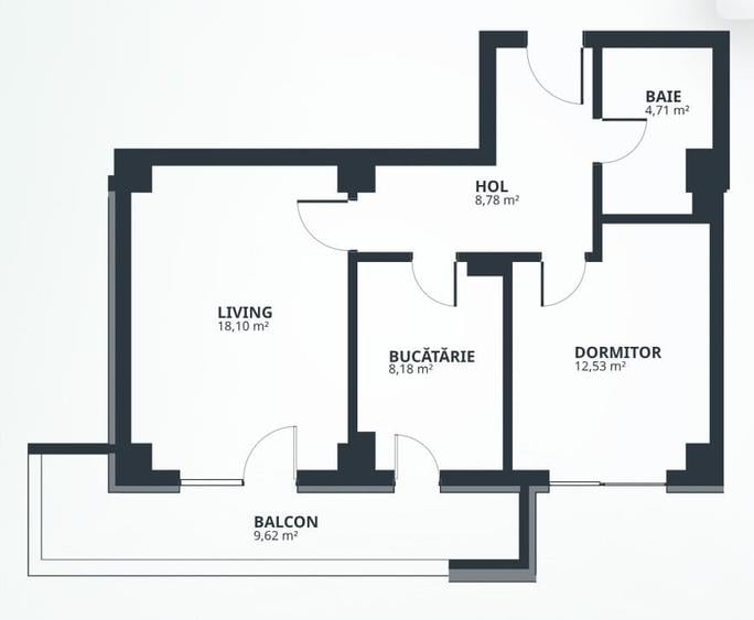 BLOC NOU! Ap. cu 2 camere decomandat Tatarasi 61 mp 114220euro+TVA