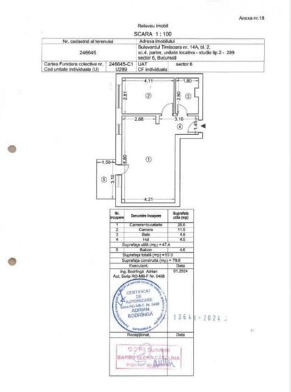 2 Camere | Exigent Plaza | Sp. comercial sau de locuit | Centrala | AC