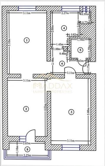 Inchiriere 3 camere Floreasca/Nemobilat/Parter/Pretabil firma/Centrala