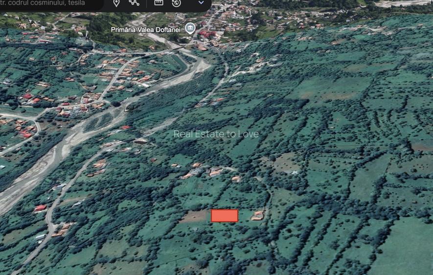 Teren retras panoramic cu panta lina, utilitati si copaci mari - 16