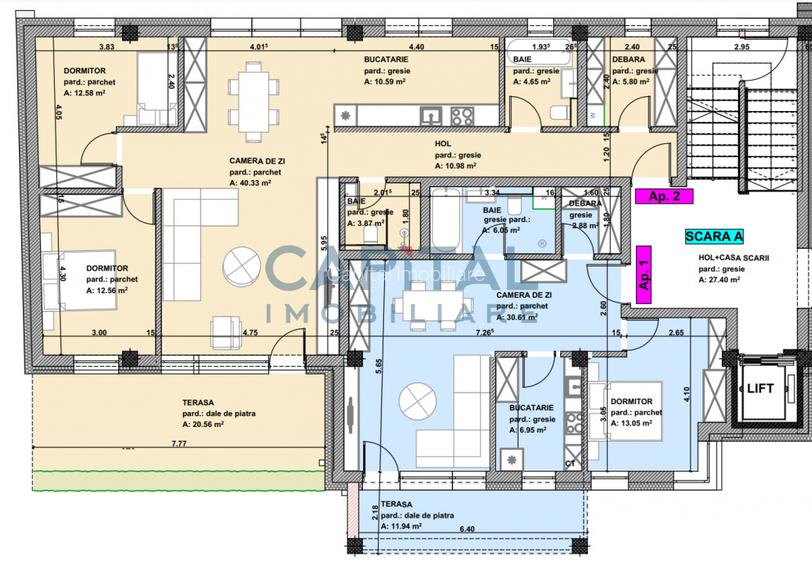 Apartament de vanzare bloc nou, 3 camere, 146mpc, Centru Vechi, comision 0% - 4