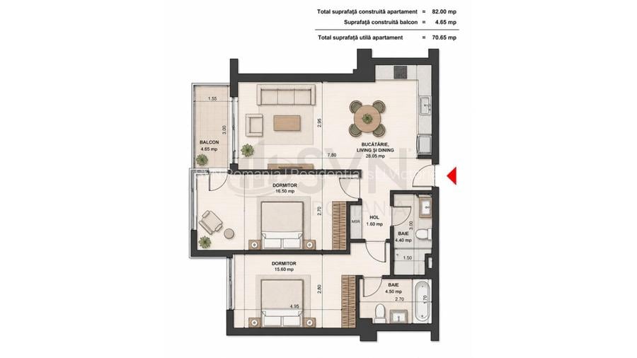 REA1026238 Apartamente 3 camere Aviatiei Bloc nou - 2