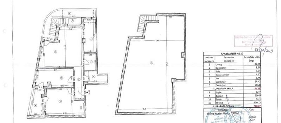 3 camere semidecomandat - 220 mp - terasa proprie 106 mp - Iancului - 15