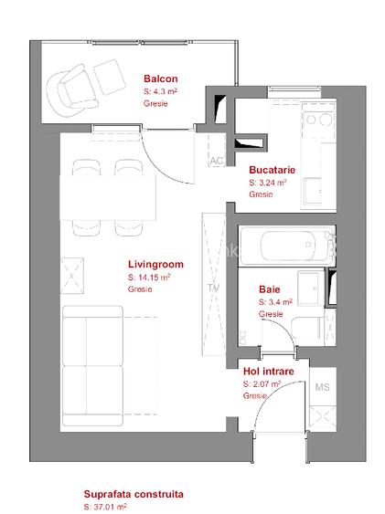 Proprietar | Garsonieră renovată 2026 | Confectii Arad | 5 min campus - 16