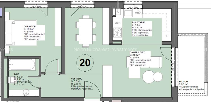 2 Camere Spațios | Etaj 4 | Balcon 5,8 mp - Bloc Nou - 1