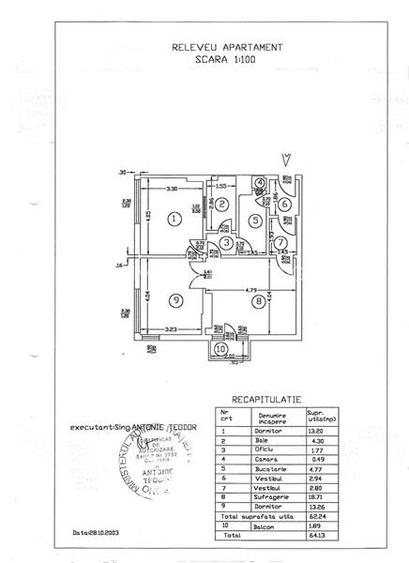 Apartament 3 camere, etajul 2/4, zona Foisorul de foc - 8