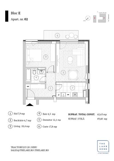 Apartament 2 camere decomandat - 1