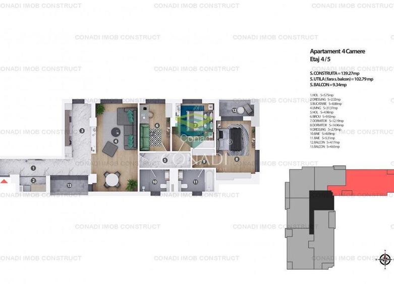 Apartament cu 4 camere | Palatul Cotroceni - 1