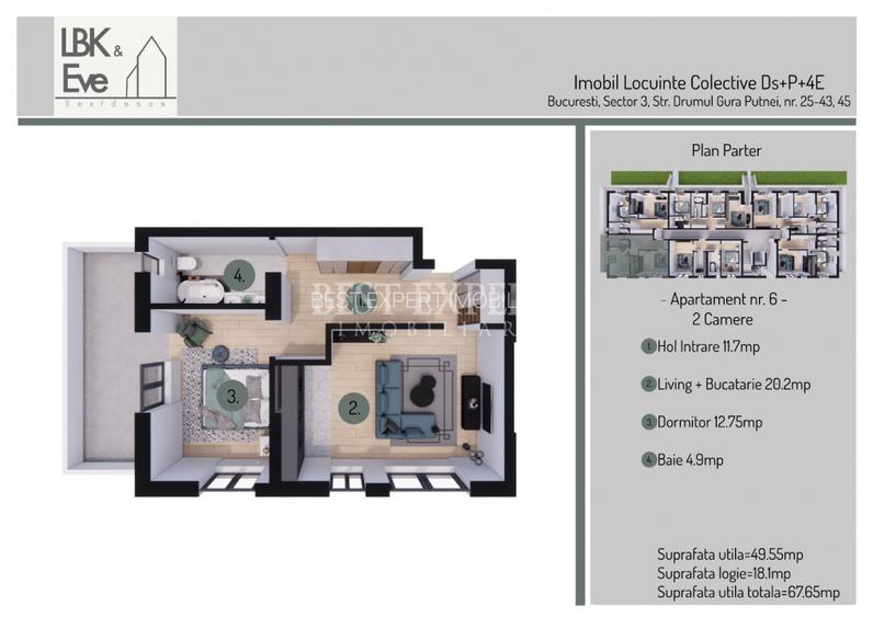 Apartament 2 camere cu terasa si gradina –Credit Ipotecar 15% - 10