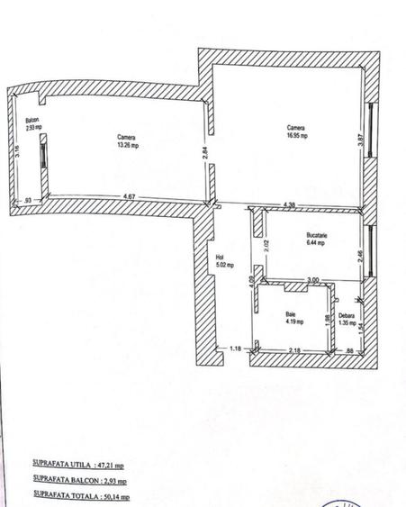 Apartament 2 camere, etajul 2, 47mp utili in Dambovita - 11