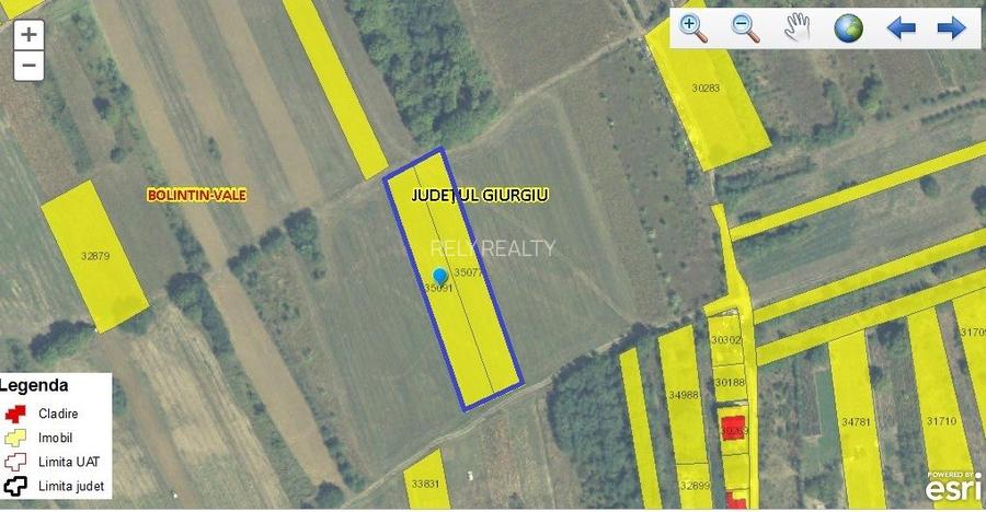 Vanzare teren intravilan, Bolintin Vale, 5.000 mp, 20 EUR  mp, comision 0% - 4