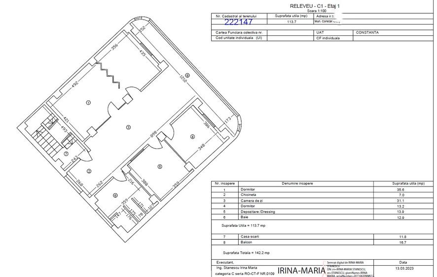 Spatiu Birou Etaj1 - 130mp utili -Cladire Birouri Casa de Cultura - 1000eur - 2