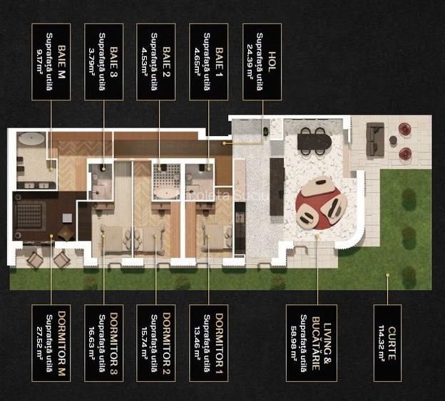 ERA - Parter 5 Camere cu Gradina  - Bloc Nou cu Piscina - 10