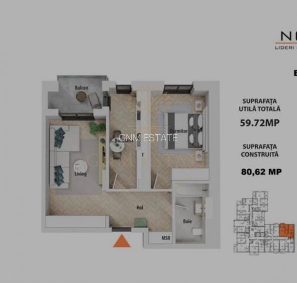 2 Camere Et.4/11 | Parcare |  | Novum Politehnica - 7