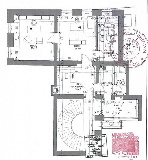 4 camere Ultracentral  - Piața Unirii, ideal birouri, parcare in curte - 23