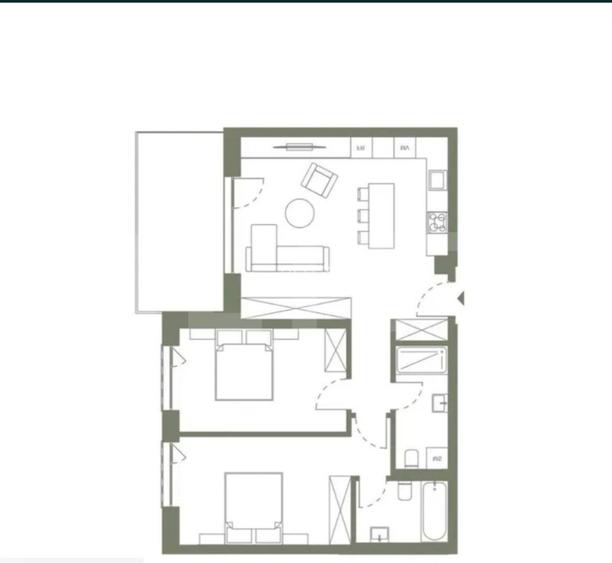 Apartament cu 3 camere, 2 bai, 72 mp, finisat modern, ERA By Hexagon - 2