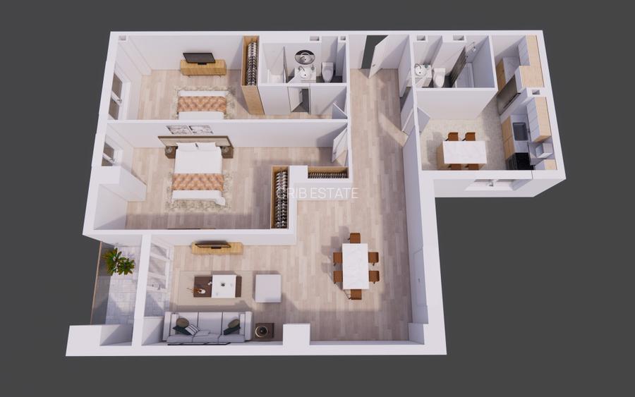 Când spațiul devine stil de viață, 3 camere elegante înălțime de 3.3m - 2