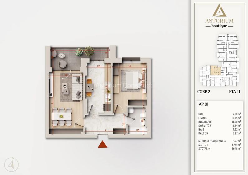 Apartament 2 Camere Premium cu Finisaje de Lux Comision 0% - 2