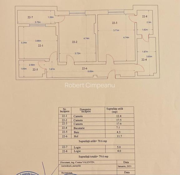 Ap 3 camere 2021 | 80mp | Mobilat | Utilat |  Centrala proprie | Parcare inclusa - 16