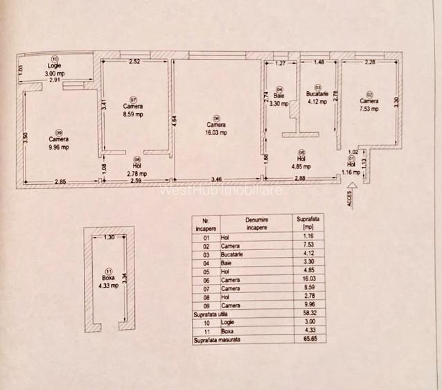 COMISION 0%-Apartament 4 camere cu boxa, etaj 3 - zona Dacia - 9