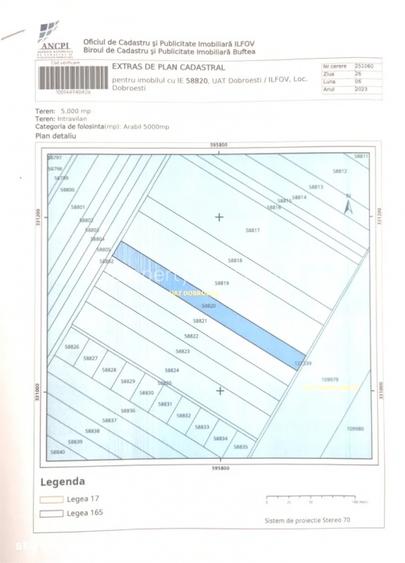 Dobroesti Teren 5.000 mp | Deschidere 20 ml | Urbanism de Informare  - 2