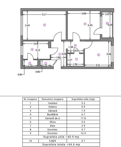 Brâncoveanu - 3 Camere, Etaj 3/4 | COMISION 0% | Ideal Investiție/Renovare! - 13